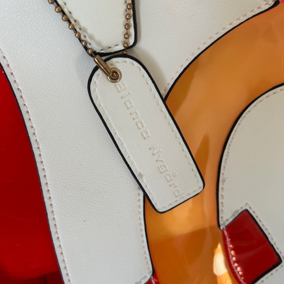 NEW Bianca Nygard Satchel tote bag / purse multicolor LOVE - Picture 2 of 9